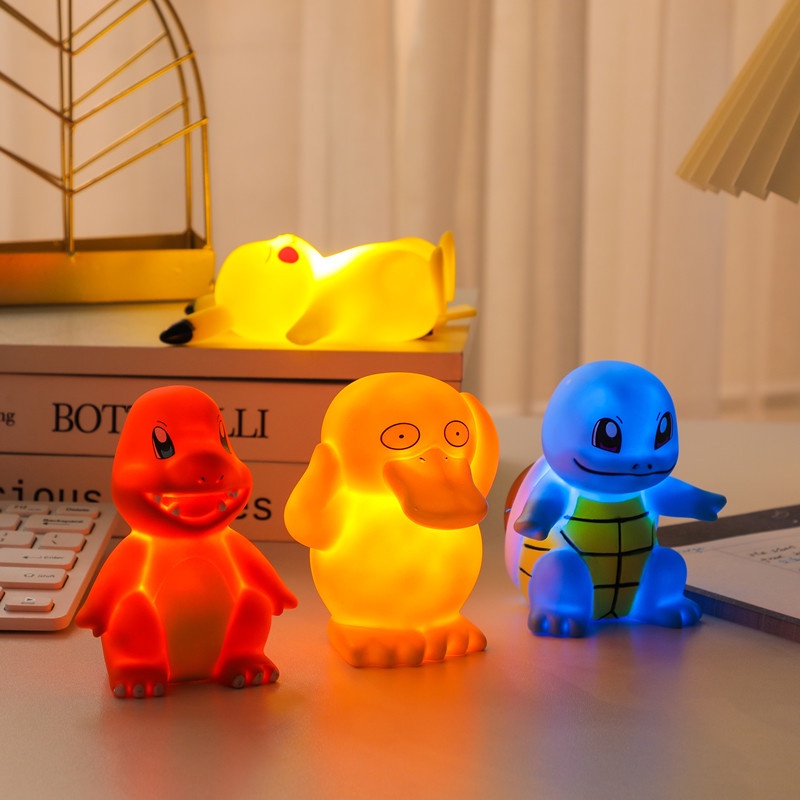 Lampu Malam Desain Kartun Pokemon 2022 Pikachu Psyduck Squirtle Untuk Dekorasi Kamar Bayi