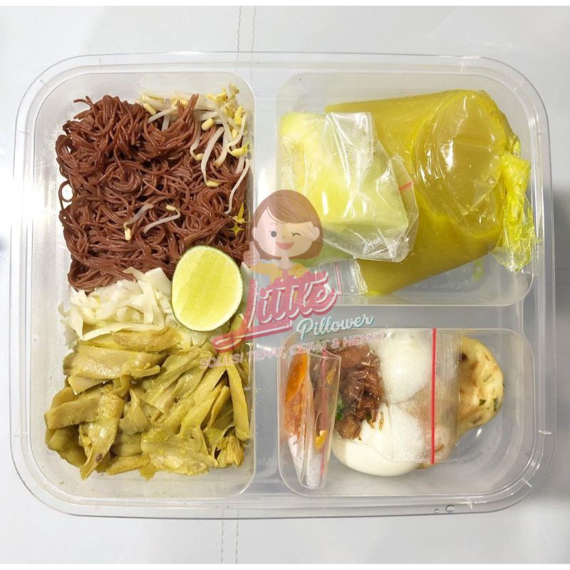 (SEKAT 3 BENING) Bento Box Sekat/Lunch Box Bento Sekat/Kotak Makan Sekat/Bento Plastik