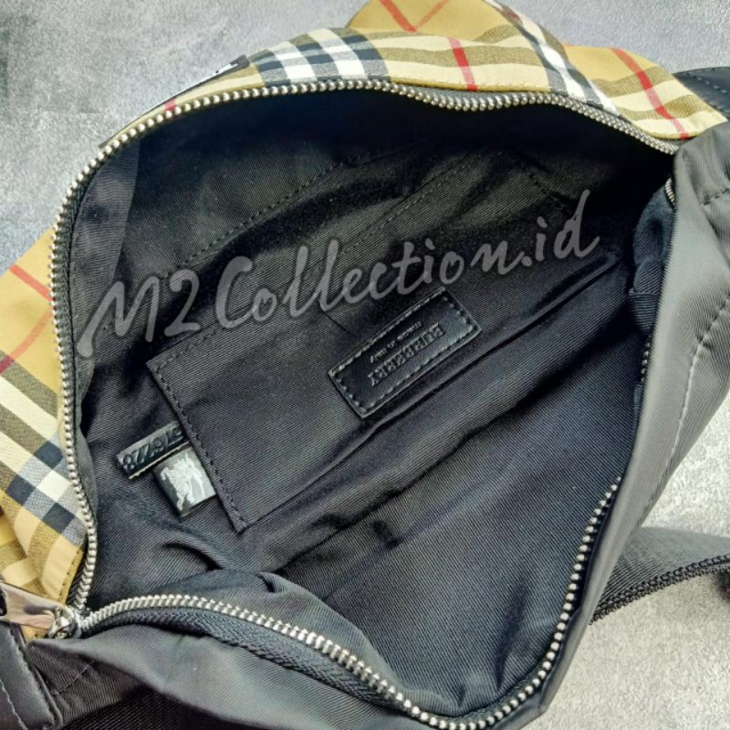 Waistbag Burberry London England Sonny Icon Stripe belt bag Nylon Premium Quality