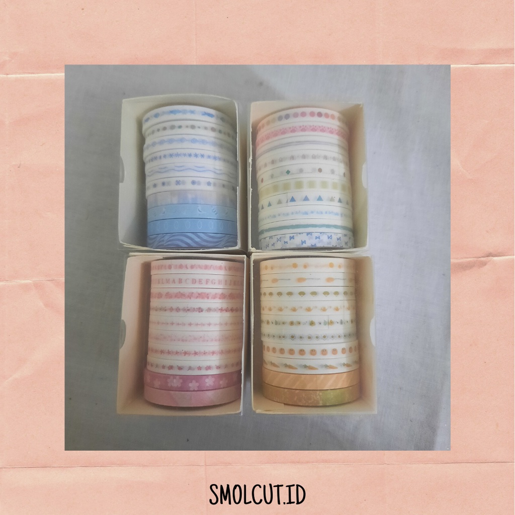 

Washi Tape Set Mini isi 10 / selotip kertas gambar unik aesthetic
