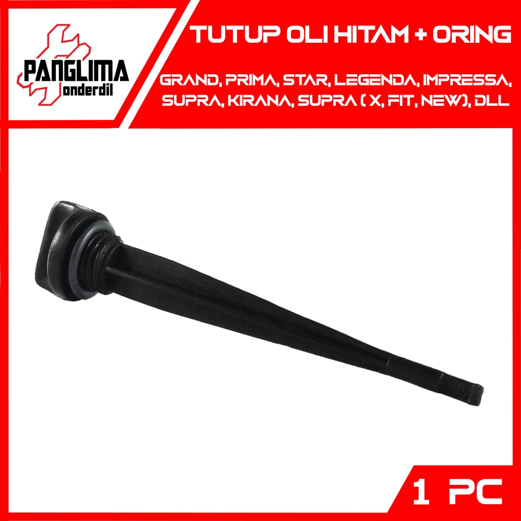 Tutup Oli Hitam Oring Astrea/Grand/Prima/Star/Legenda/Impressa/Supra-X-Fit-New-X 125-PGMFI/Blade/Kirana/Karisma-X/Revo Lama Penutup-Colokan Mesin-Atas Set Seal-Karet