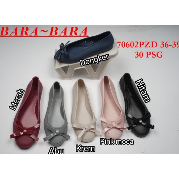 Jelly shoes sepatu wanita barabara jelly flatshoes bara bara 70602pzd