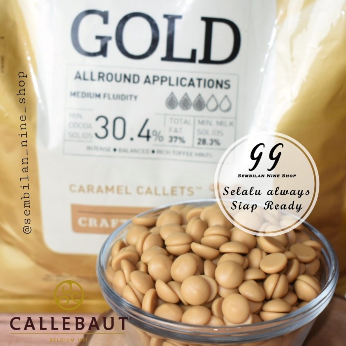 

CALLEBAUT GOLD CARAMEL Callets 250 g Chocolate Karamel Cokelat Cocoa