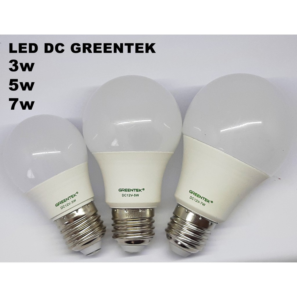 Bohlam Lampu Led Greentek DC 12V 3W 5W 7W / DC 12 Volt 3 Watt 5 Watt 7 Watt Putih