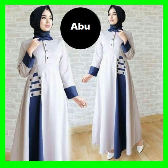 GAMIS SYARI ANNAJAH CAPUCCINO 900GR 110 140 ALLSIZE GAMIS SYARI BUSUI CADAR CREPE HQ POLOS MURAH I.