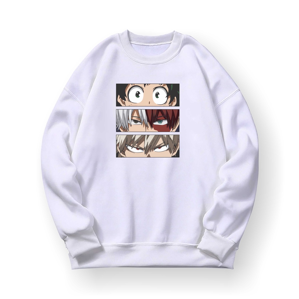 MY HERO ANIME Basic Sweater II MY HERO ANIME  Crewneck II SIZE M - XL ( Pria &amp; Wanita )