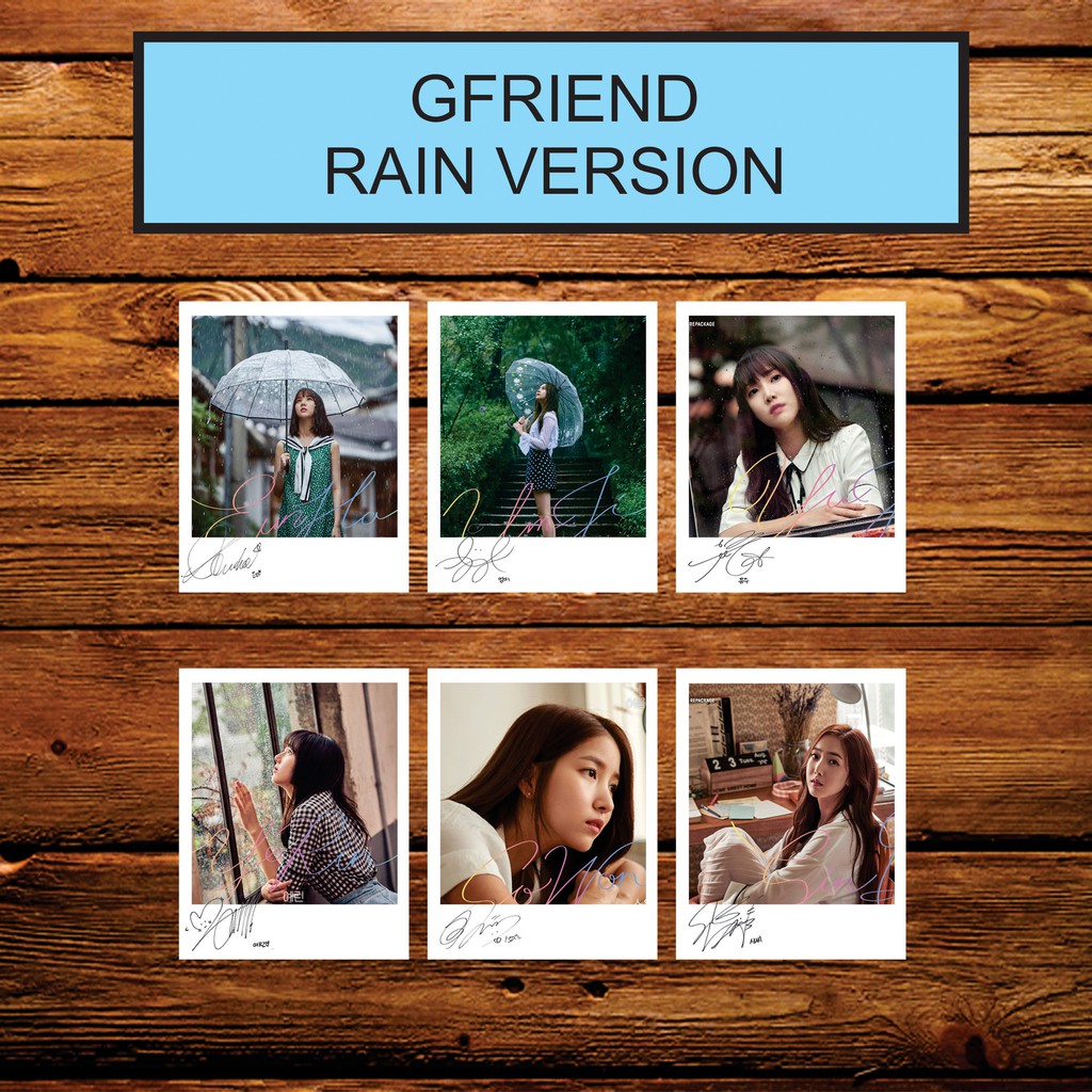 GFRIEND SUMMER RAIN SIGNED KPOP POLAROID