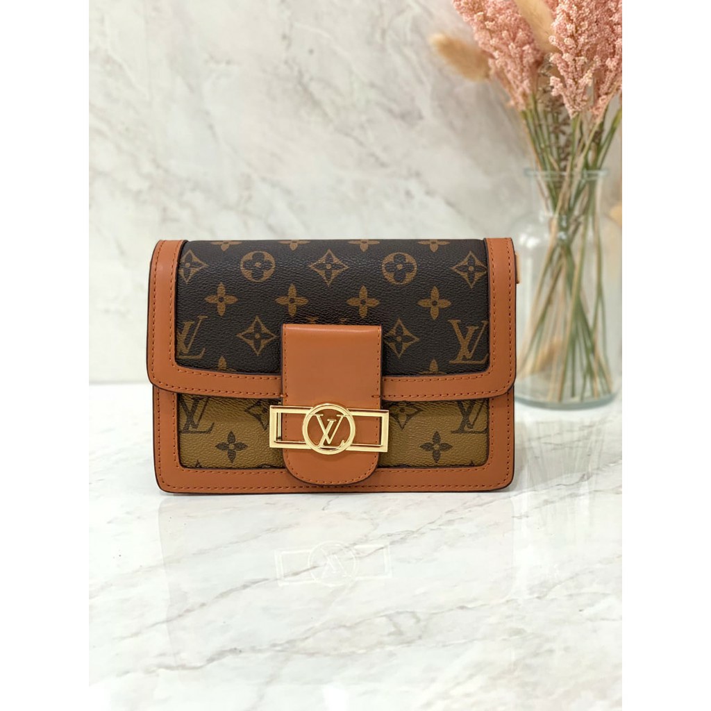 TAS WANITA LV16 LV MONO WITH CHAIN PREMIUM IMPORT