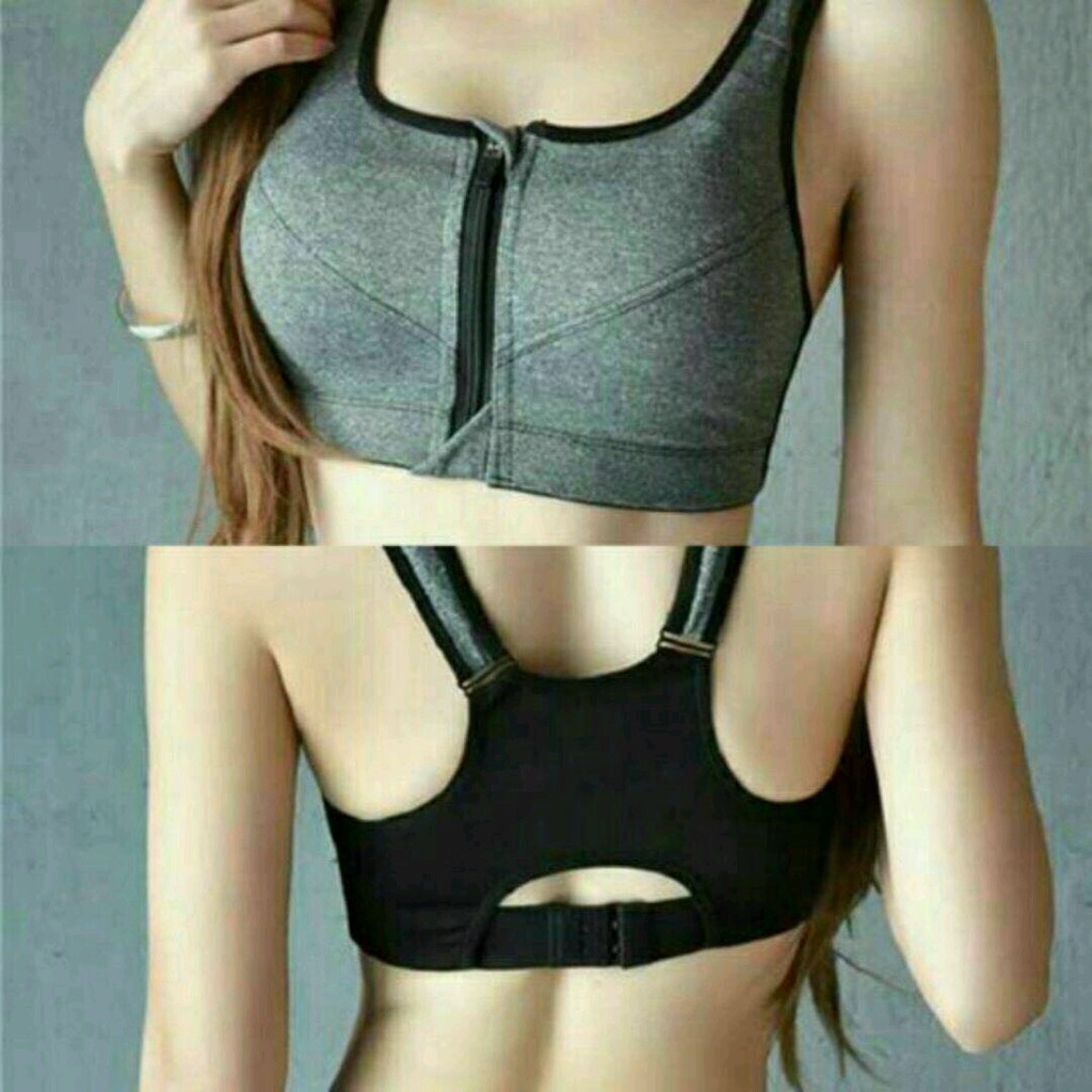 [ORI] BRA SPORT RESLETING / ZIPPER DEPAN COCOK UNTUK GYM SENAM YOGA SEXY MURAH BAGUS DAN ELASTIS