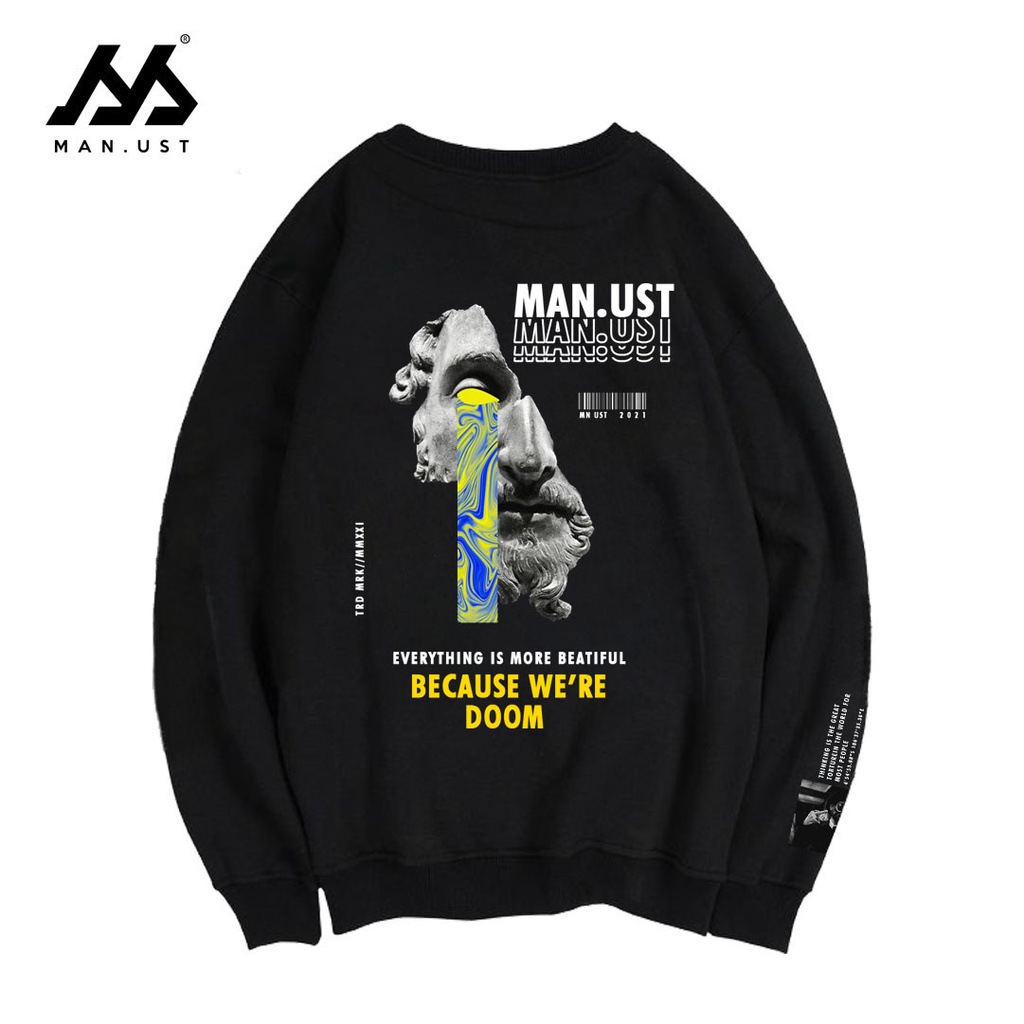 Manust Culture - Crewneck Black Basic DOOM