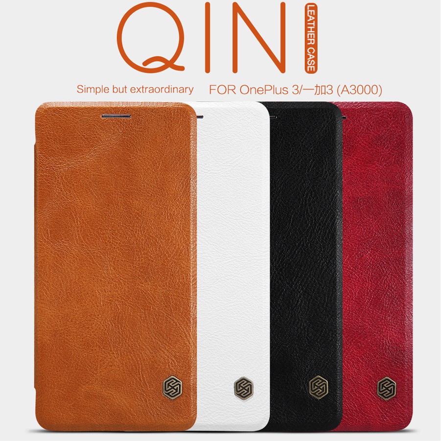 ONEPLUS 3 / 3T Flip Leather Cover NILLKIN QIN Hard Case