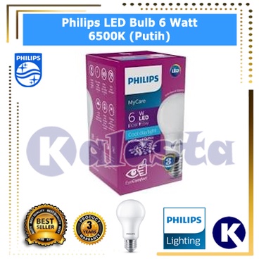 Lampu Bohlam Bulb LED Philips 6 W 6W 6 WATT 6WATT BERGARANSI