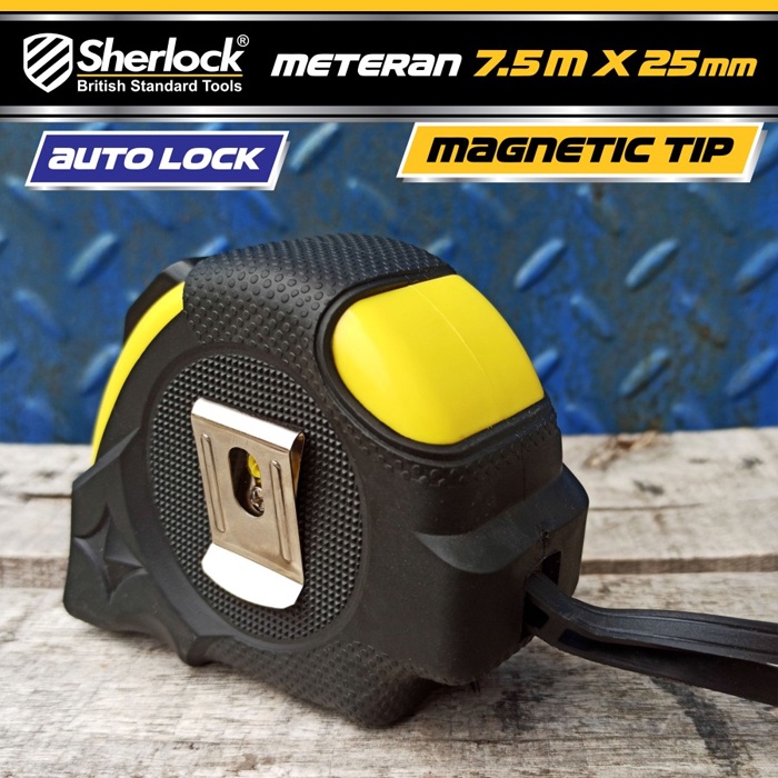 Meteran 7.5 Meter Sherlock Auto Lock Metrics Magnetic Tip