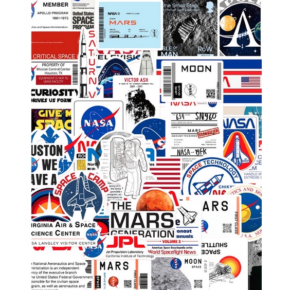 A135 STICKER 10PCS (NASA) anti air notebook scrapbook label tempel motif kartun superhero super hero unik lucu atk alat tulis kantor murah viral termurah kartun komputer leptop handphone hp smartphone koper laptop tembok kulkas disney anime