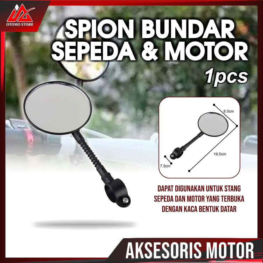 SPION BUNDAR Spion Sepeda Tekuk 8CM Blindspot Rearview Bike Universal Fit Blindspot Original