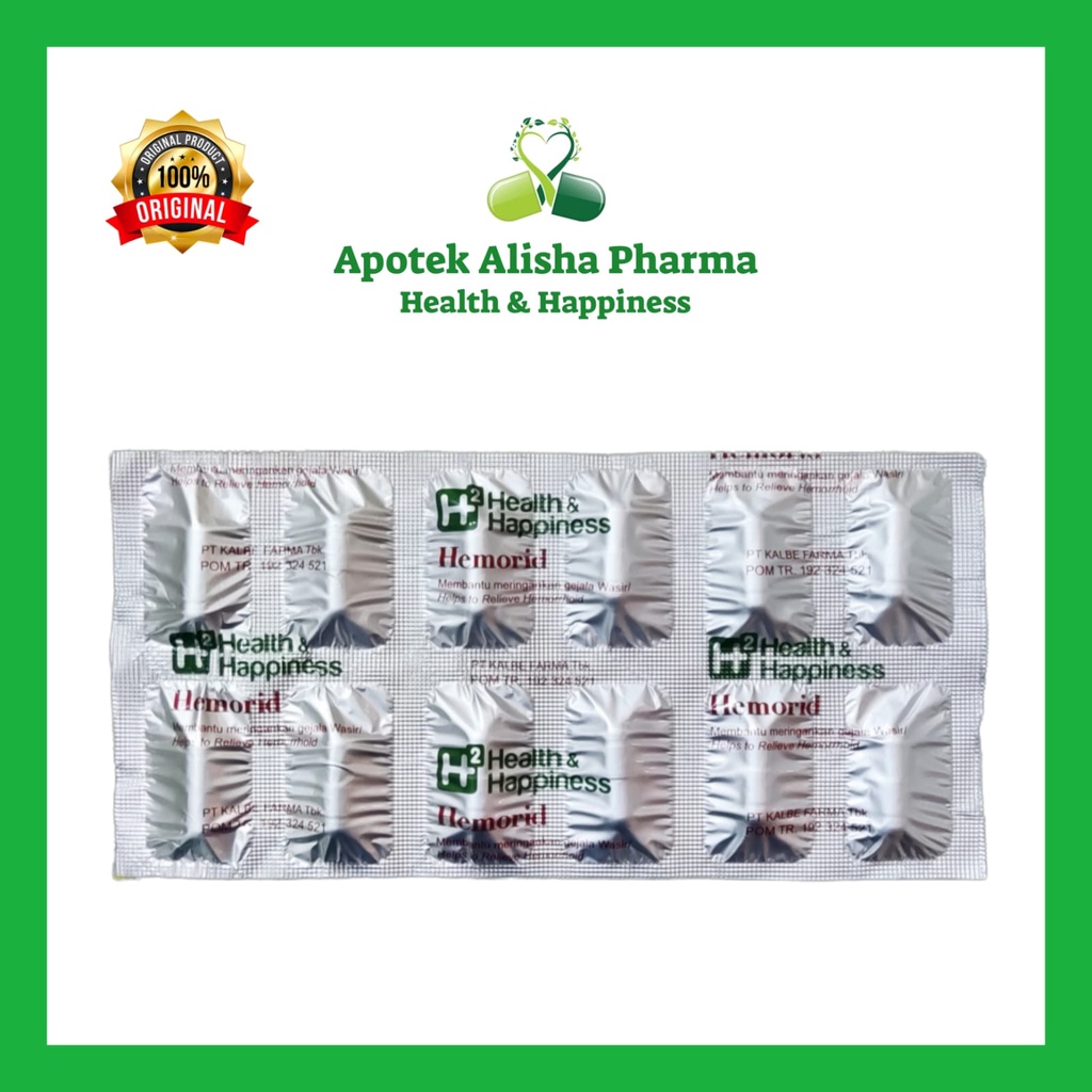 Hemorid Kapsul (Box 36 Kapsul) - H2 Health Happiness Hemorid Kapsul Obat Wasir / Ambeien / Ambeyen / Haemoroid / Varises