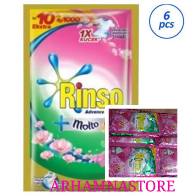 RINSO CAIR Anti Noda 40 ml/BUBUK 42gram renceng isi 6pcs