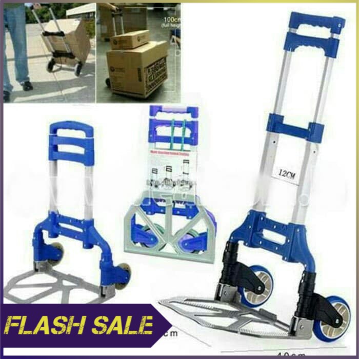 TROLI BARANG BISA DI LIPAT   TROLLY SERBAGUNA   LIPAT BESI