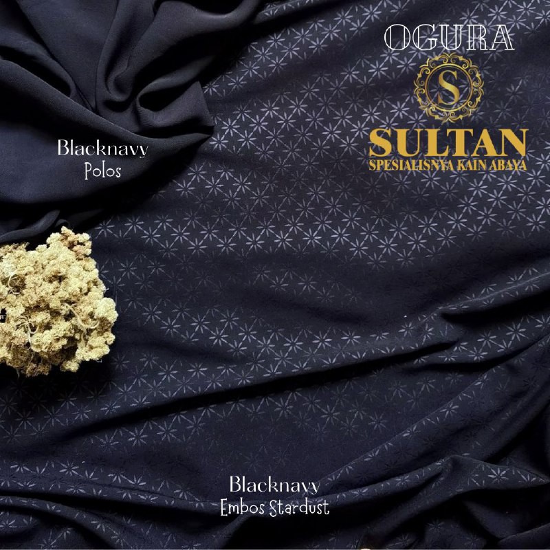 50CM EMBOS STARDUST OGURA BLACK NAVY KAIN ABAYA SULTAN