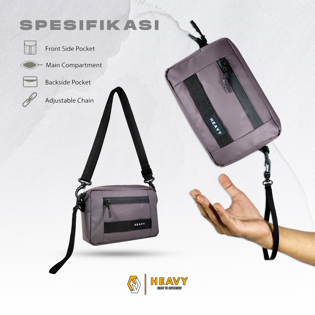 Heavy Official Shop Tas Handbag Clutch Premium Waterproof - Slingbag - Pouch Bag - Sling Bag Heavy Jiwag Mate Series