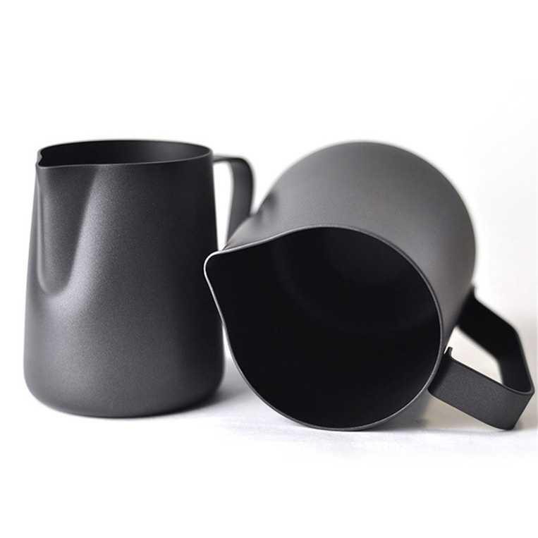 OneTwoCups Gelas Pitcher Kopi Espresso Latte Art Stainless - AA0051 [Hitam] [400ml]