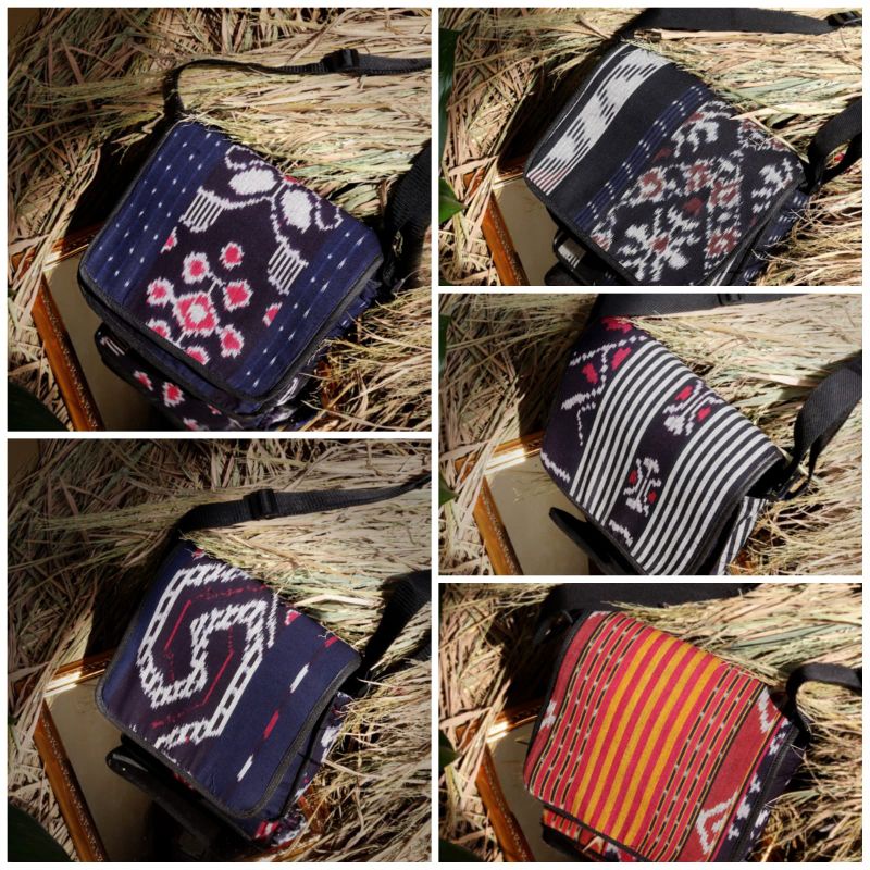 Tas Selempang Kain Tenun Etnik Wanita Sling Bag Tenun
