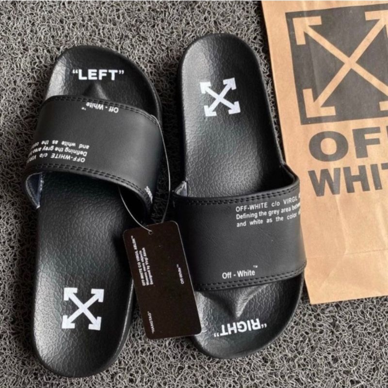 Sandal Off White Virgil Abloh Unisex Sandal Slop Pria Wanita Sandal Slide Off-white Sandal Couple