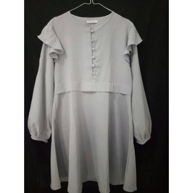 preloved QAMARI blouse grey