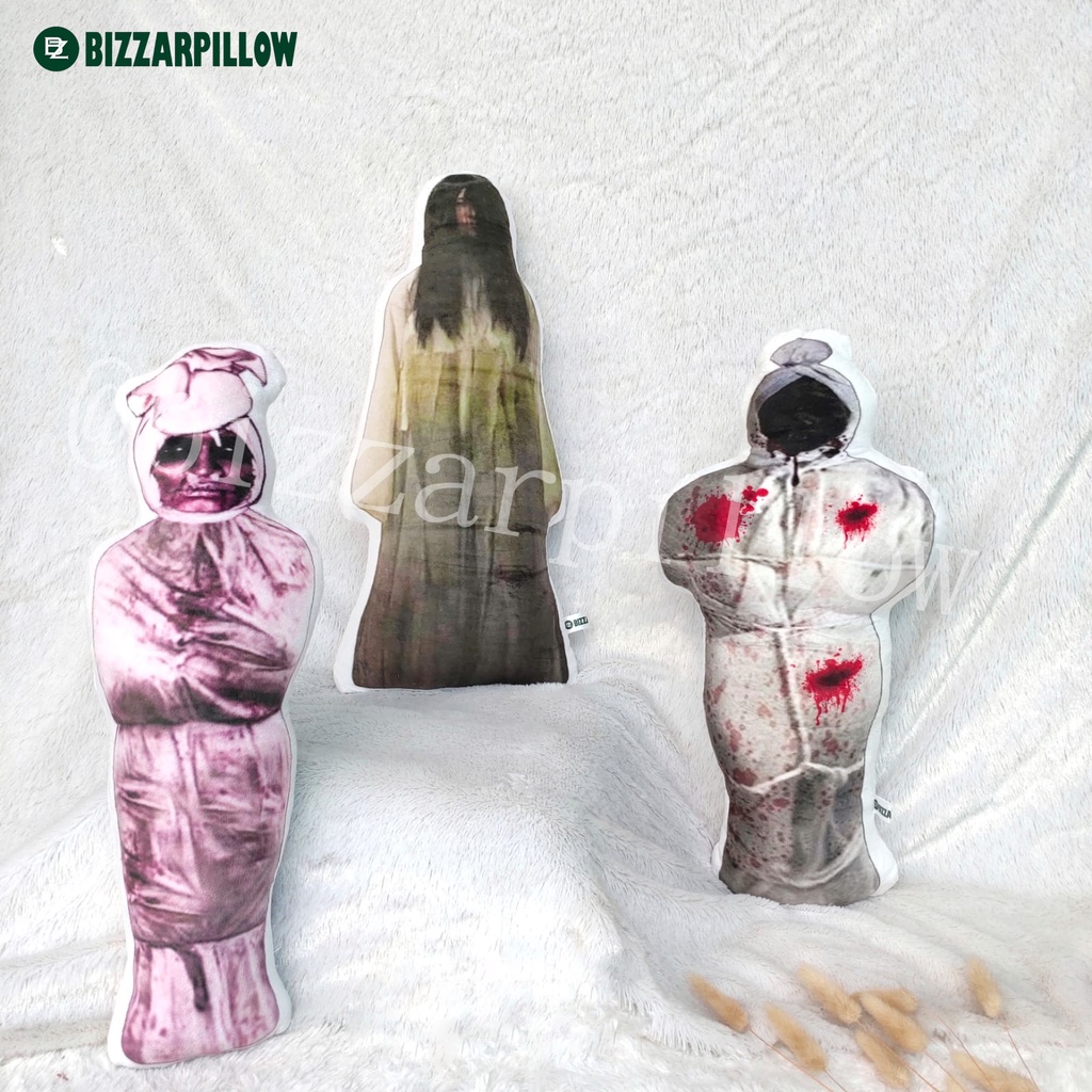 Bizzarpillow Bantal Motif Hantu Pocong Kuntilanak Size M BZ143