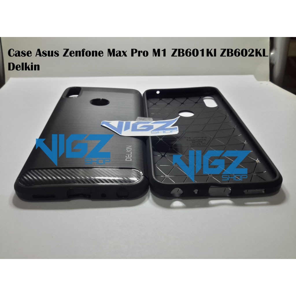 Case Asus Zenfone Max Pro M1 ZB601KL ZB602KL Carbon Fiber Slim Delkin Original