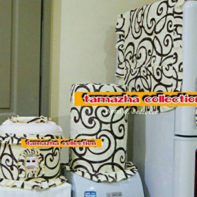 Sarung Sofa Bed GALON KULKAS MAGIC COM HOME SET MAKAN *KIWIR COKLAT MUDA* cover sofa bed anti selip 