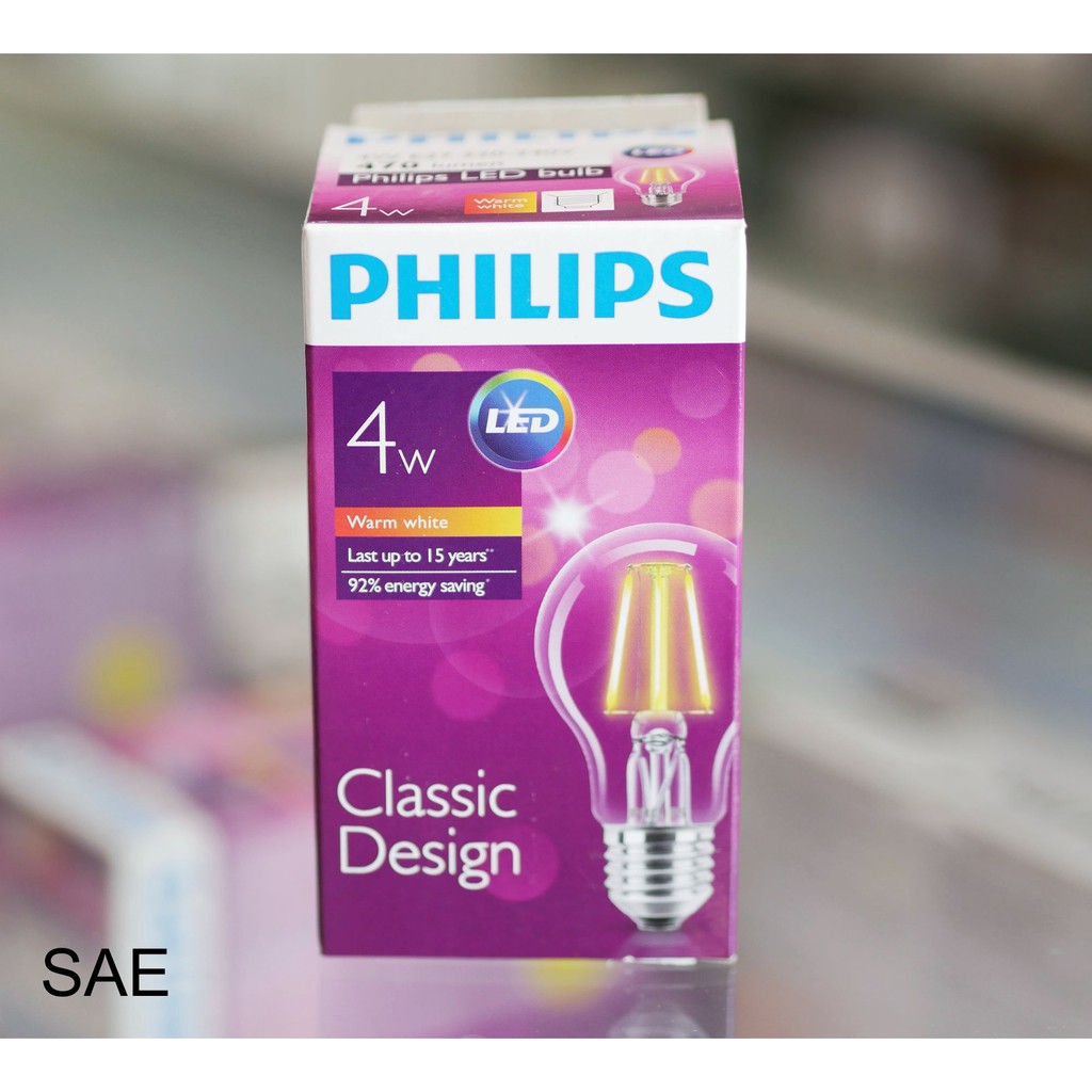 lampu LED classic Philips 4 watt model bulb