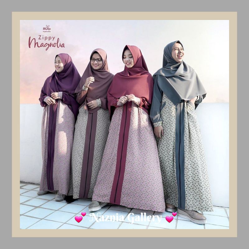 New Gamis Zippy Magnolia Series HIJAB ALILA