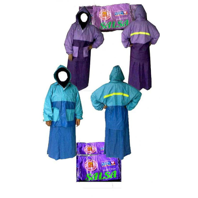 Jas Hujan Salsa - Jas Hujan Wanita - Jas Hujan Rok - jas hujan wanita muslimah