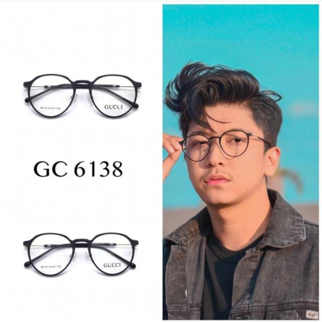 Frame kacamata bulat retro korea 6138