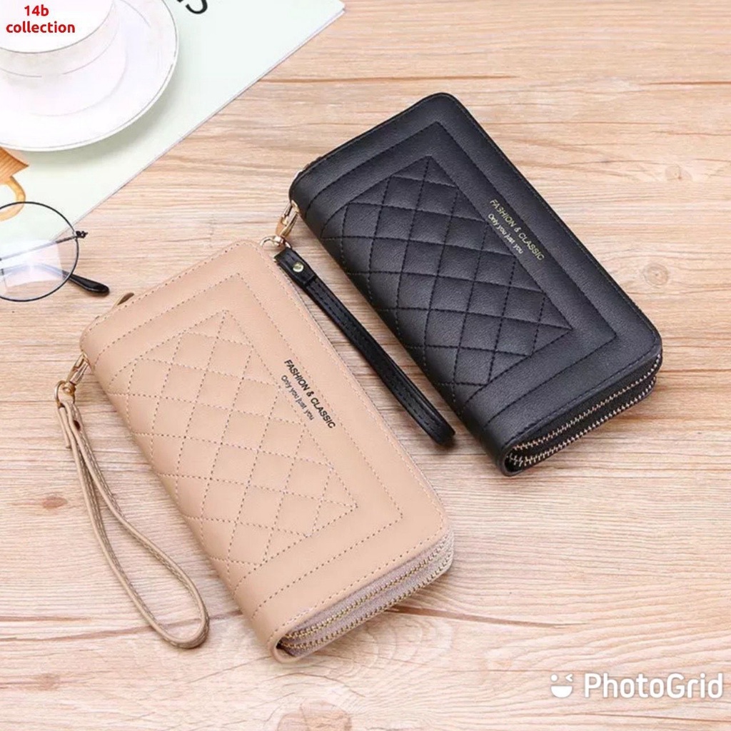 Dompet Lipat Panjang Wanita Motif FOREVER FASHION CLASSIC Korean Style K-POP Omo Omo Kiyowo
