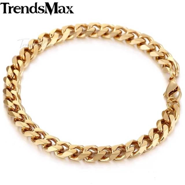 GELANG RANTAI EMAS GOLD KECIL MEWAH TITANIUM IMPORT 