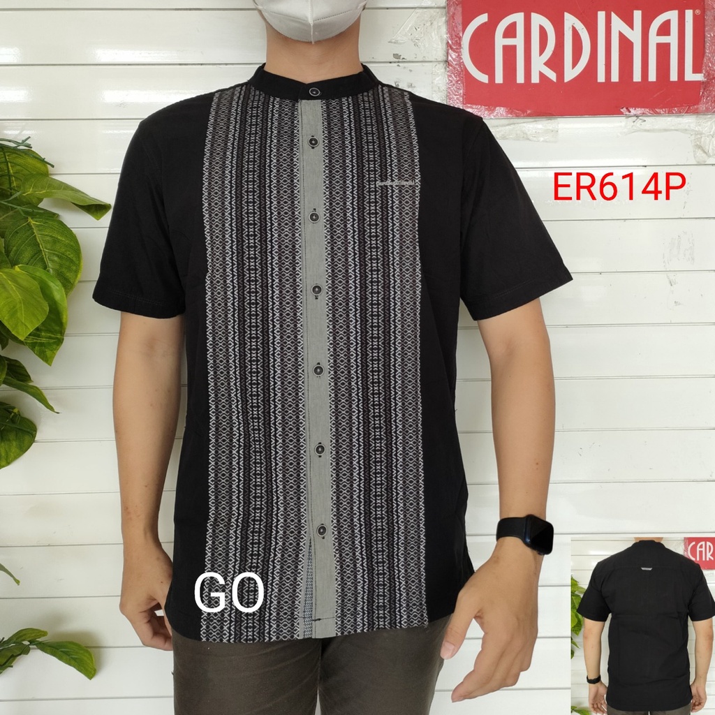 gof 2XL-4XL BIG SIZE CARDINAL KEMEJA KOKO Taqwa Pakaian Pria Baju Muslim Jumbo Lengan Pendek