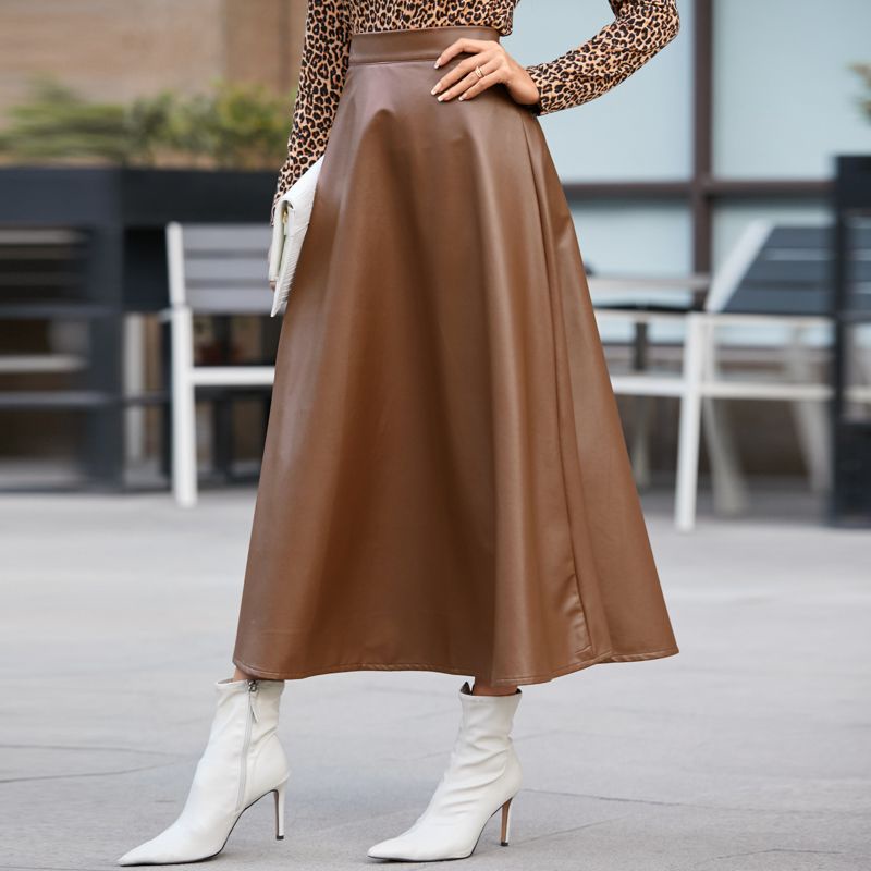 rok kulit wanita/Rok wanita kulit sintetis/Rok wanita Korean style