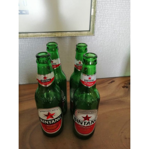 Botol kaca KOSONG bekas Bir ukuran kecil 330ml