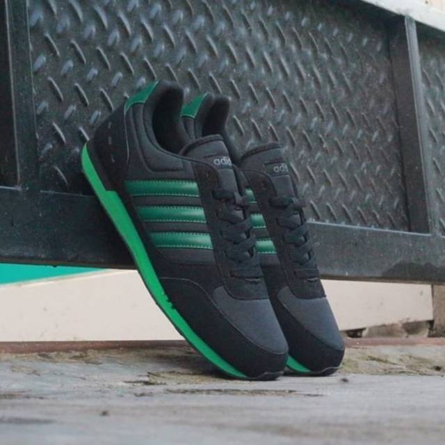 SEPATU ADIDAS NEO CITY RACER BLACK GREEN