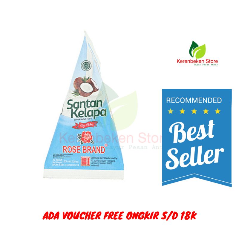 

santan kelapa rose brand 65ml
