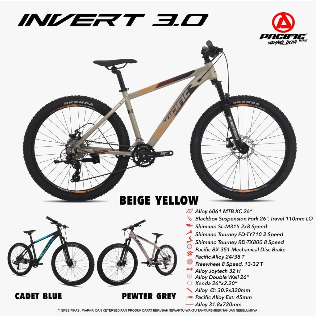 SEPEDA GUNUNG / MTB 26" PACIFIC INVERT 3.0