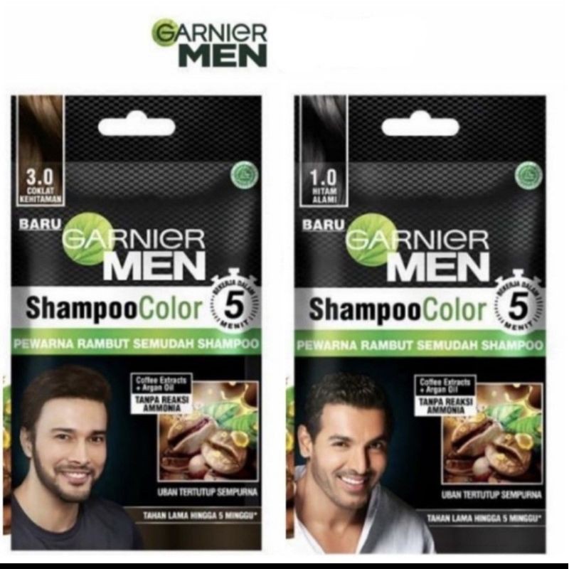 garnier men shampoo color semir shampoo