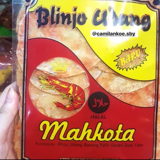 

Emping melinjo Blinjo Udang merk Mahkota