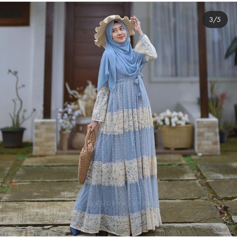 Nayla Dress Blue Ice By Rudeya Syar'i