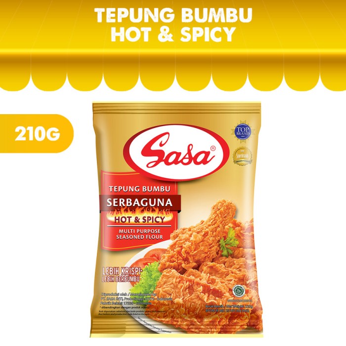 

Sasa Tepung Bumbu Serbaguna Hot n Spicy 210G X 4