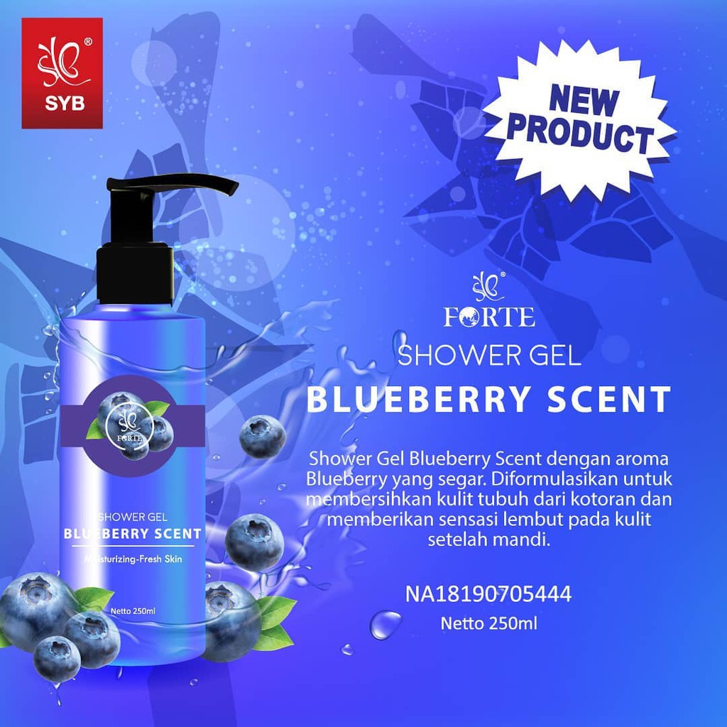 SYB FORTE SHOWER GEL STRAWBERRY-BLUEBERRY-LEMON SCENT - SABUN MANDI STROBERI SYB ORIGINAL