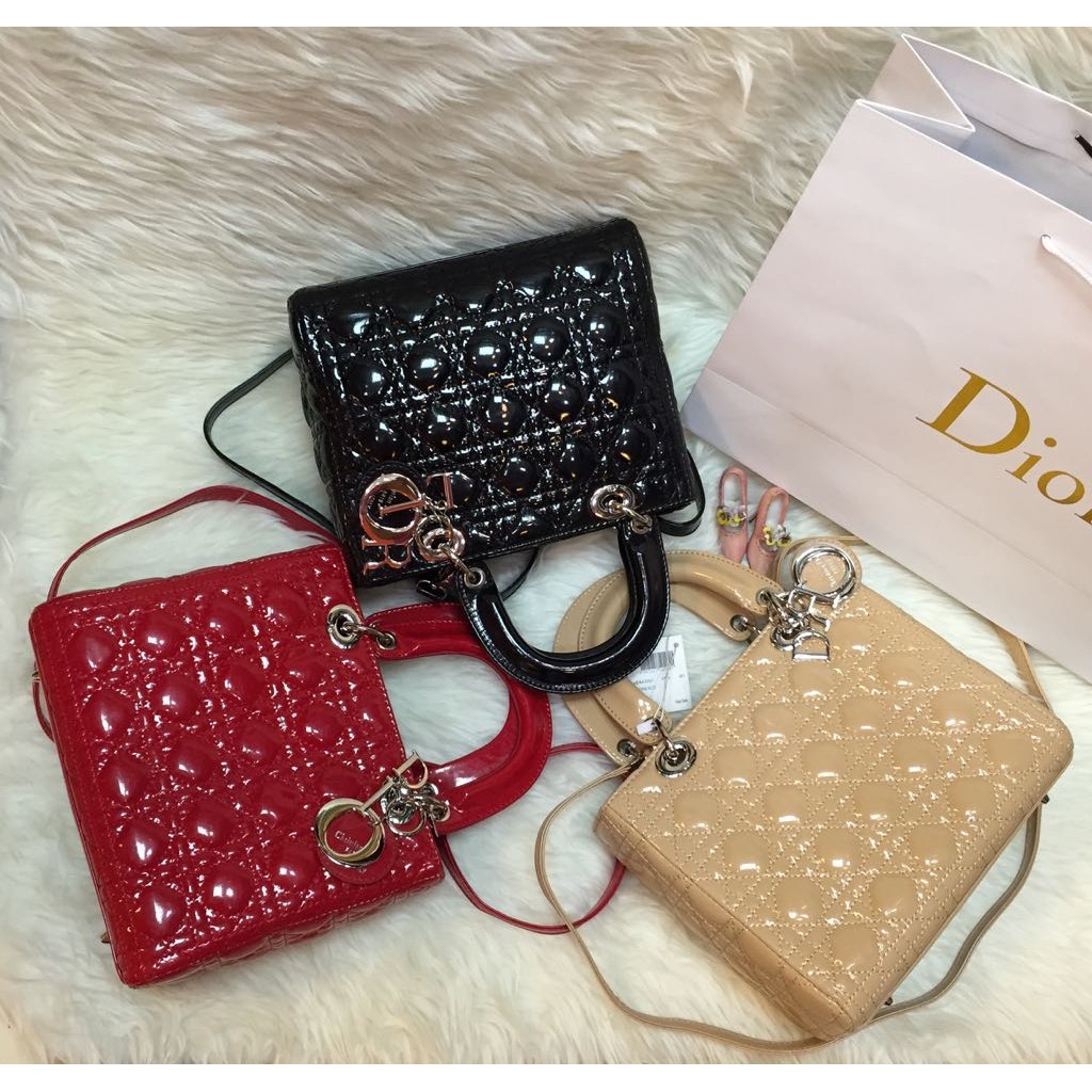 TAS LADY DIOR GLOSSY 25CM