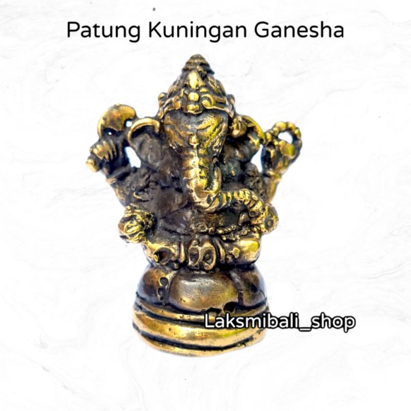 Patung Ganesha 7cm Kuningan